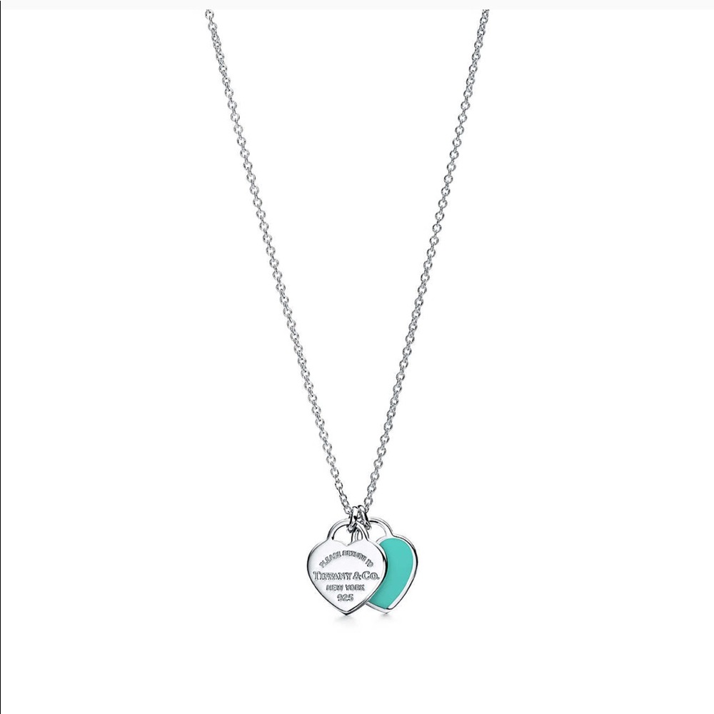 Tiffany Mini Double Heart Tag Pendant